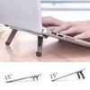 Foldable Laptop Riser Heat Dissipation Invisible Portable Aluminum Alloy Adjustable Laptop Stand For Desk Silver