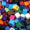 50pcs/lot 12mm Acrylic Square Alphabet Beads Solid Color Large Hole Loose Letter Beads For DIY Handcraft Bracelet Necklace
