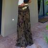 Retro Paisley Print Bodycon Midi Skirt - European & American Style, Versatile, Comfortable, Sexy
