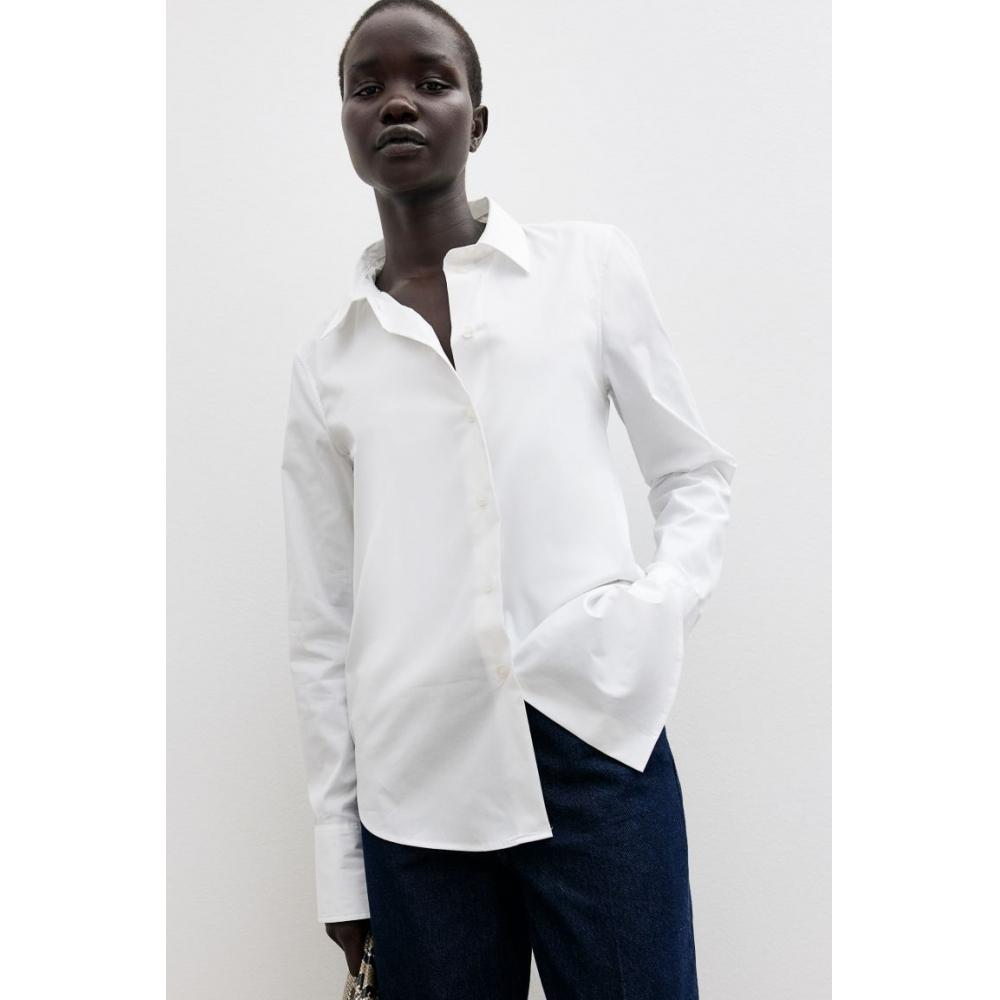 

Рубашка из смеси хлопка HM белая