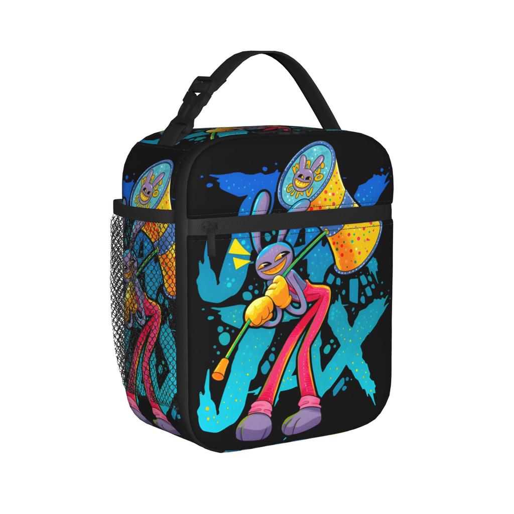 Borse Pranzo Termiche Cartoon Jax Digitals Circus per Picnic Borsa Cibo Riutilizzabile Borsa Frigo Pranzo Termico