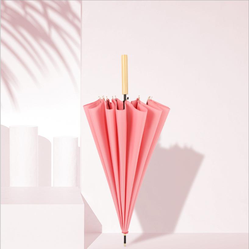 Japanese minimalist long-handle automatic umbrella for women, INS Wind Forest style, simple and fresh double gift