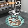 1pc Otter Family Office Round Area Rug, Indoor Mat Suitable For Office, Under Office Chairs Bedroom Living Room Home Decor, Room Deco