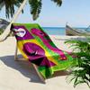Barney Cartoon Print Beach Towel, Large Soft Quick Dry Towel for Beach Camping Swimming