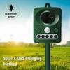 Ultrasonic Solar Animal Repeller 11x6x31cm Waterproof Green