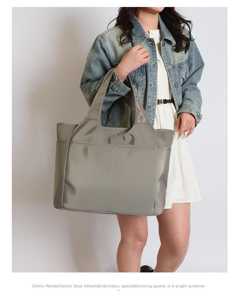 Women's Oxford Cloth Multi-Pocket Handbag - Casual, Large Capacity, Waterproof, Portable, Single Shoulder Travel Bag