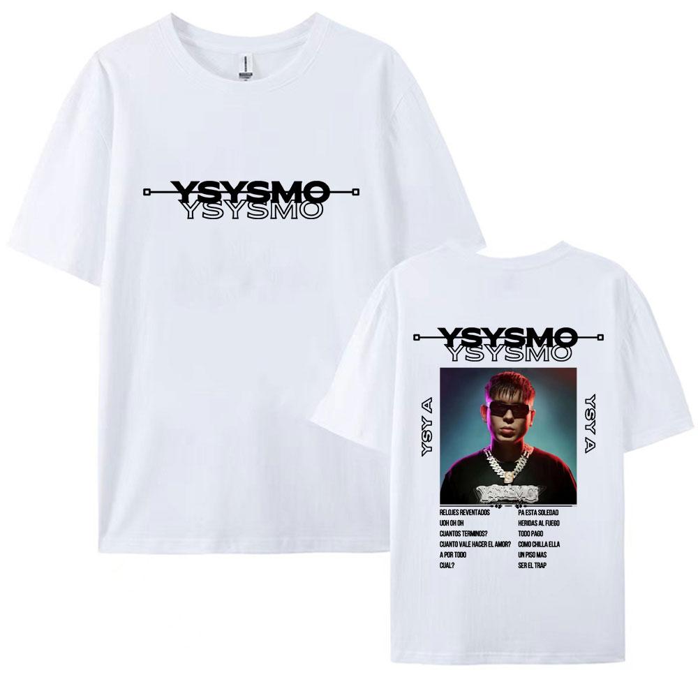Rapper Ysysmo YSY A Tour 2025 Graphic T Shirts Vintage 90s Hip Hop Crewneck Tshirt Unisex Womens Pure Cotton Short Sleeve T Shirt