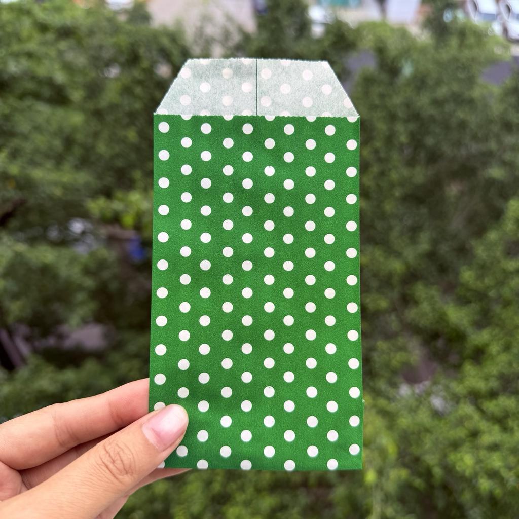 10 Pcs Small Sack Pouch Mini Dot Kraft Paper Bags Wedding Party Invitation Greeting Cards Paper Gift Bag Birthday