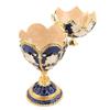 Easter Egg Shaped Trinket Box Hand Painted Decorative Rhinestones Alloy Hinged Enameled Jewelry Box for Rings Necklaces