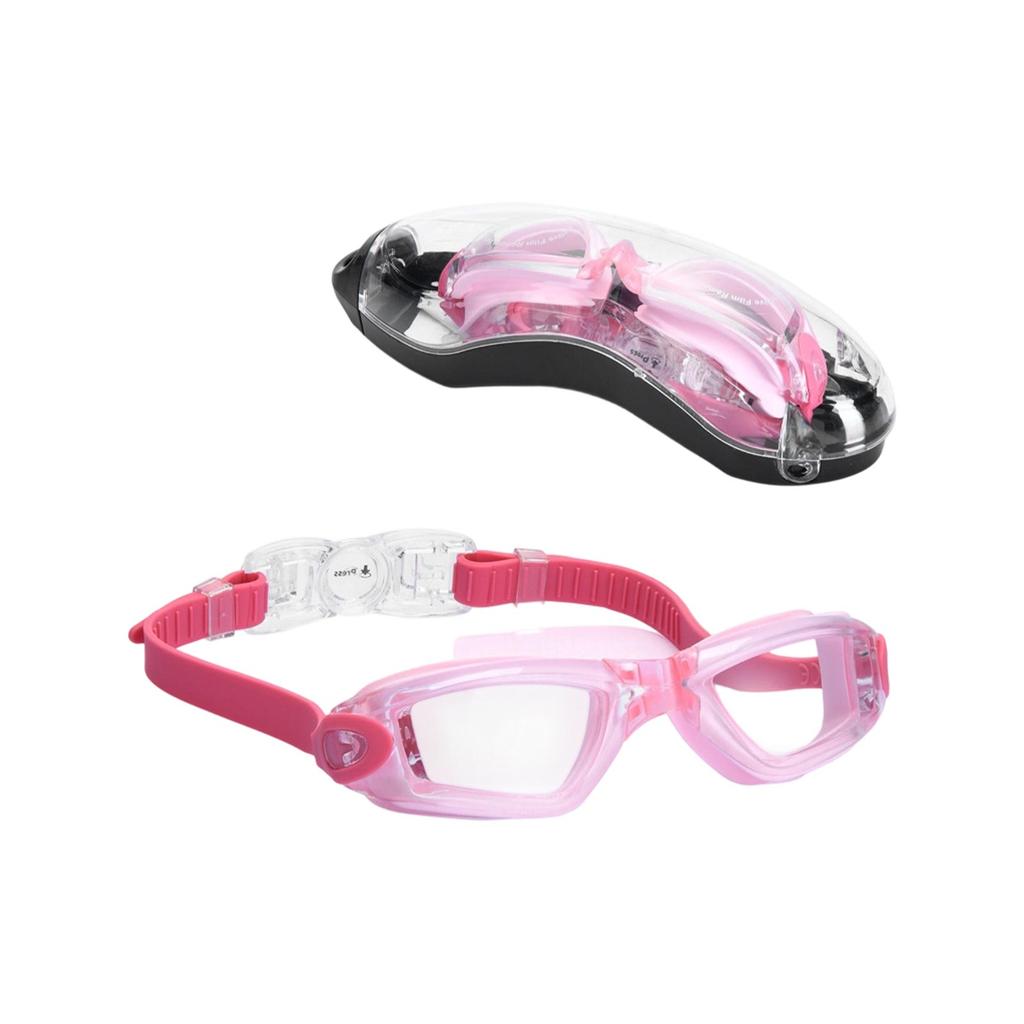 Children's Professional Racing Swim Goggles Flat Lens Waterproof Anti-Fog Swimming Glasses for Competitive Training and Recreational Use