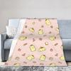 Pink Pom Pom Purin Cartoon Blanket  Flannel Awesome Warm Throw Blanket for Bed Sofa Spring/Autumn,