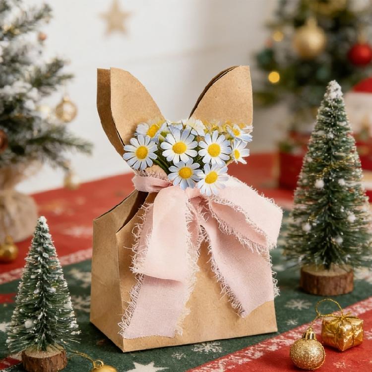 Fascinating Artistic Print Gift Bags Feature Delicate Bowknots Colorful Candy Bags For Kids Event And Holiday Activities