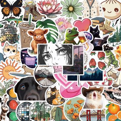 50 Cartoon Hotspot Collection Graffiti Stickers Decorative Guitar Notes Suitcase DIY Waterproof