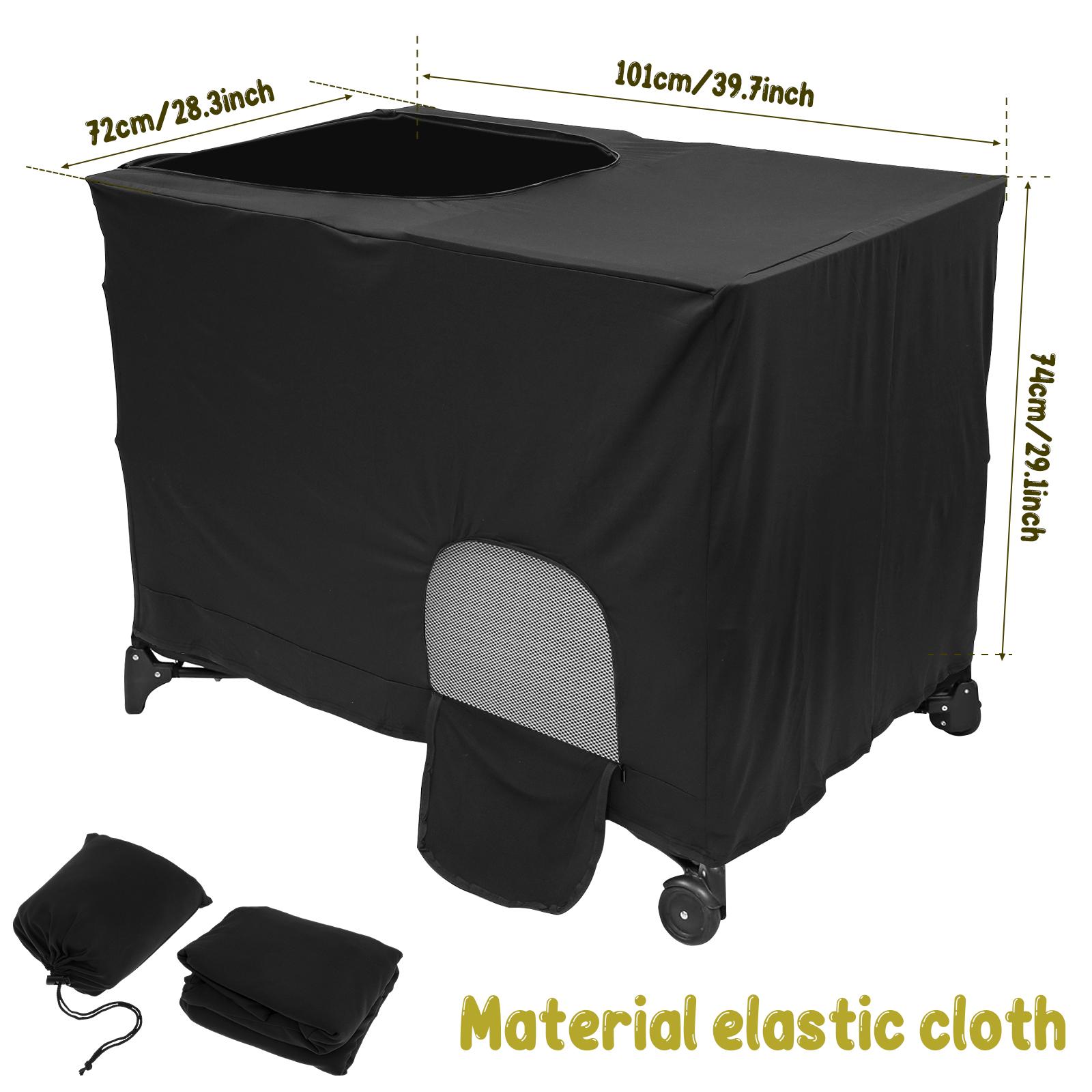 

Blackout Cover Crib Canopy Cover Breathable Blackout Tent for Travel Crib Portable Stretchy Netting Cover for Indoor Outdoor