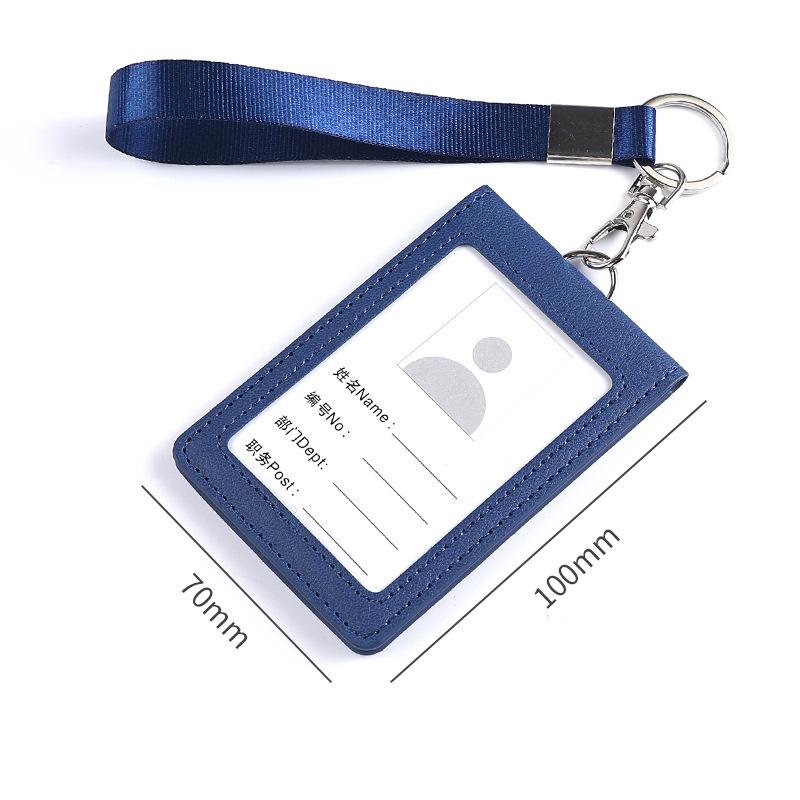 Doppelseitiger faltbarer Ausweishalter mit Lanyard für Mitarbeiter-, Studenten- oder Busausweise.