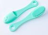 Multi-Functional Flat Silicone Lip Scrub Brush with Handle Nose Cleansing Exfoliator and Labeling for Face Care