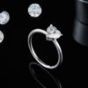 Fashion 925 Sterling Silver Heart Cut 5*8MM VVS1 D Real Moissanite Diamond 18K White Gold Rings Anniversary Gift Jewelry