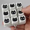 Breloc Tastatură Pisică Neagră Jucărie Fidget Tapping Tastatură Mecanică Keycap Comutator Mecanic Distractiv Gadget pentru Vârful Degetului