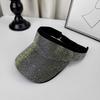 Women'S Full Diamond Hollow Top Hat Spring Summer Sun Protection Baseball Cap Rhinestone Encrusted Headband Shading Accessory