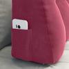 Back Cushion Burgundy Red 80 x 24 x 50 cm Velvet