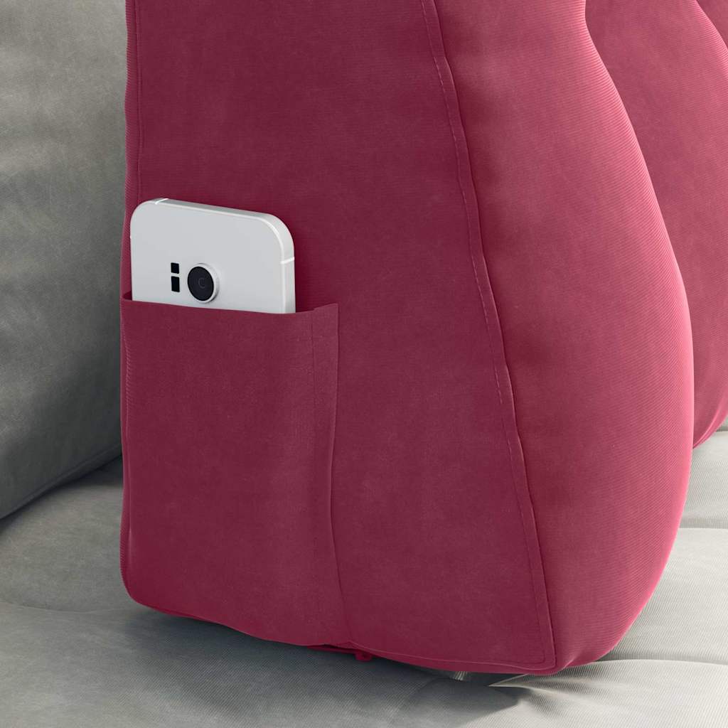 Back Cushion Burgundy Red 80 x 24 x 50 cm Velvet
