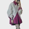 2023 High-End French Design Niche Women's Long-Sleeve Two-Piece Tops for Early Autumn