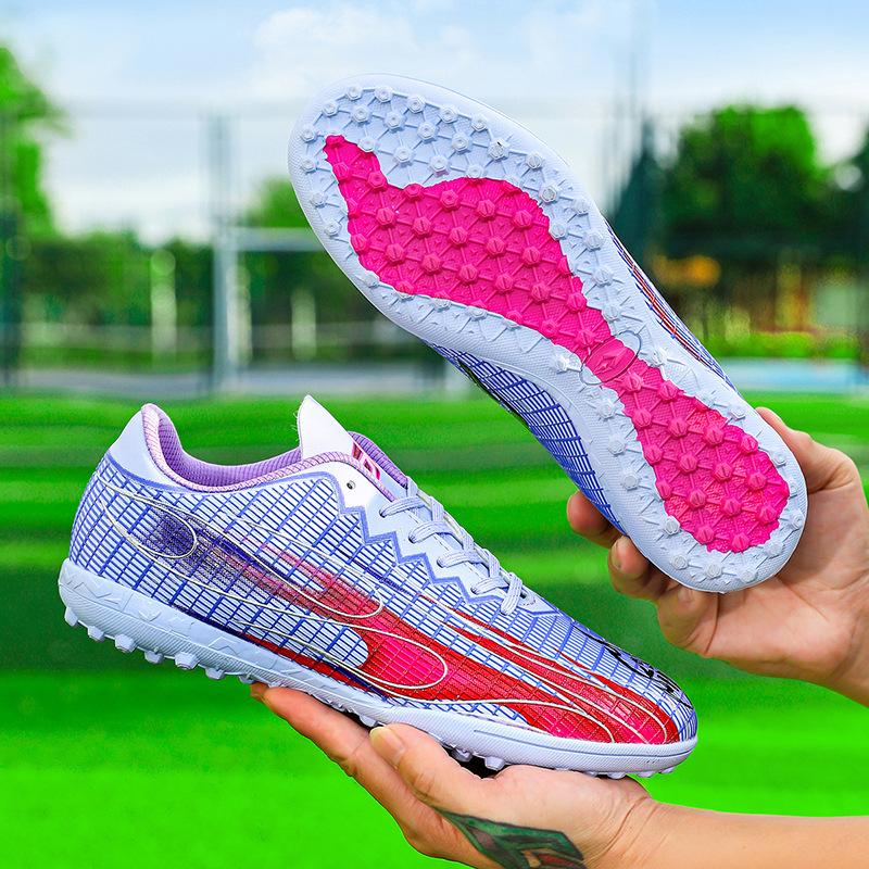 Football shoes long broken nails Jiameng leather high quality adolescent students men's and women's outdoor professional training shoes