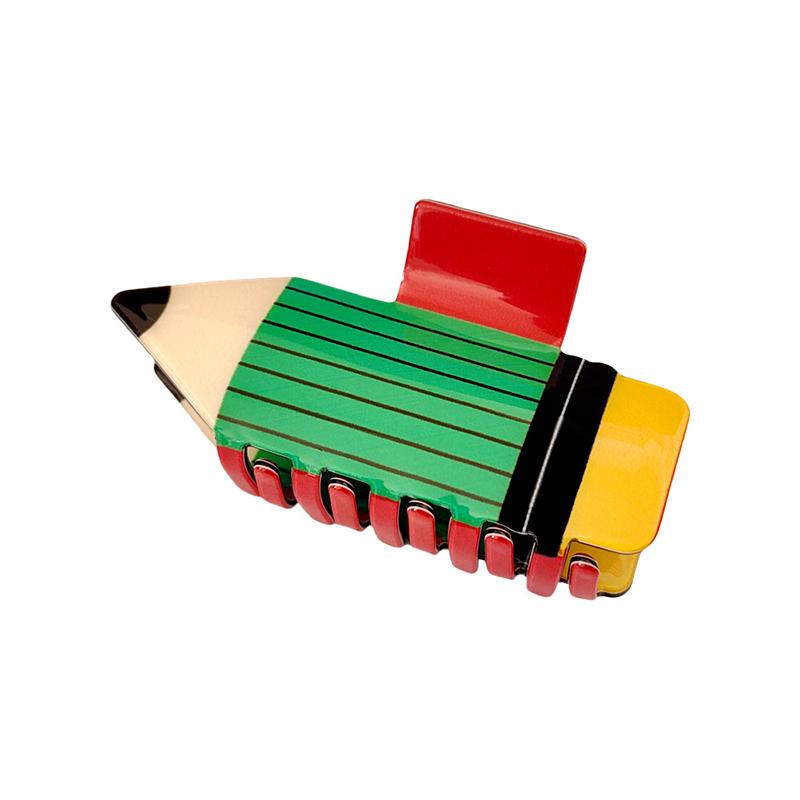 1PC Pencil Clip Versatile Acrylic Cartoon Hair Accessories New Shark Clip Creative Coiffure Ponytail Hair Grip Multi-Style
