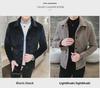 Herren Slim Fit Wollmantel - Britischer Stil, Kurz, Doppellagig, Imitat Nerz, Herbst- & Winter-Freizeitjacke