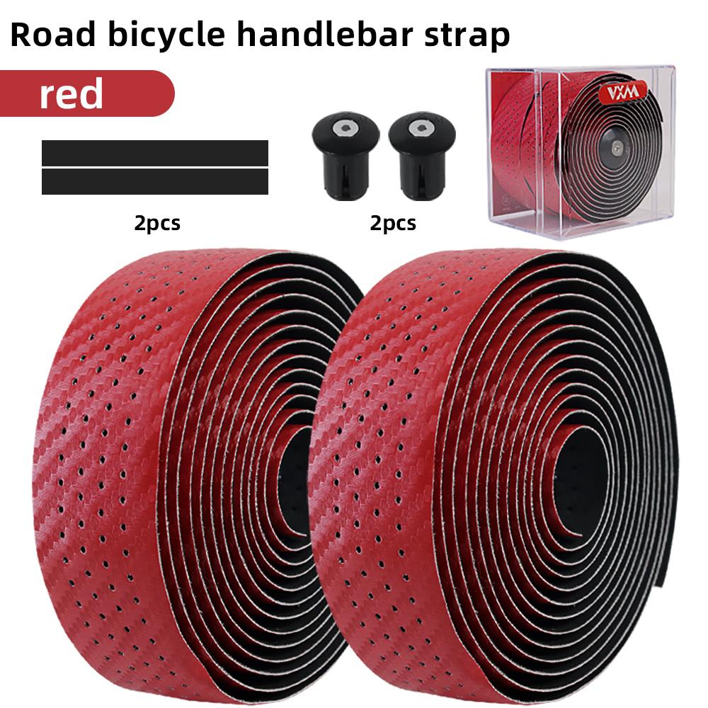 Road Bike Handlebar Tape Bar Tapes EVA/PU Soft Anti-Vibration Wrap Tape Durable Bar Bartape Anti-slip Carbon Fiber Pattern