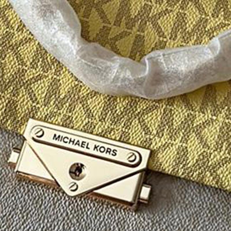 New MICHAEL KORS Cece Artificial Leather Envelope Shoulder Bag, Crossbody Bag, Handbag Small Size Women's Yellow 32T1G0EC0B-BTTRCUPMULTI