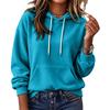 Women's Long Sleeve Color Soft Casual Hoodie Pullover Top for Everyday Wear