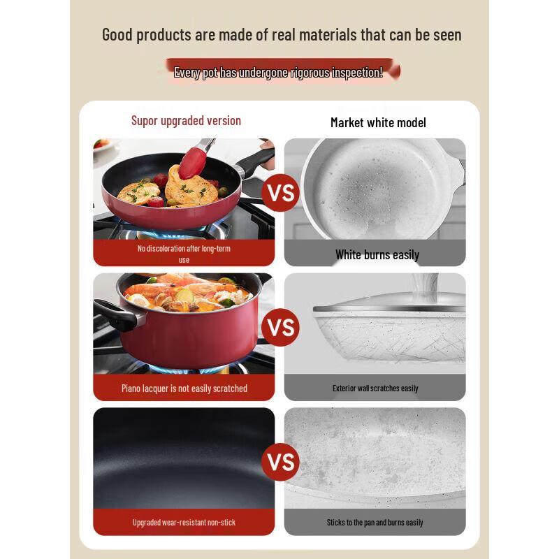 Supor TP2404E 3-teiliges Antihaft-Kochgeschirr-Set