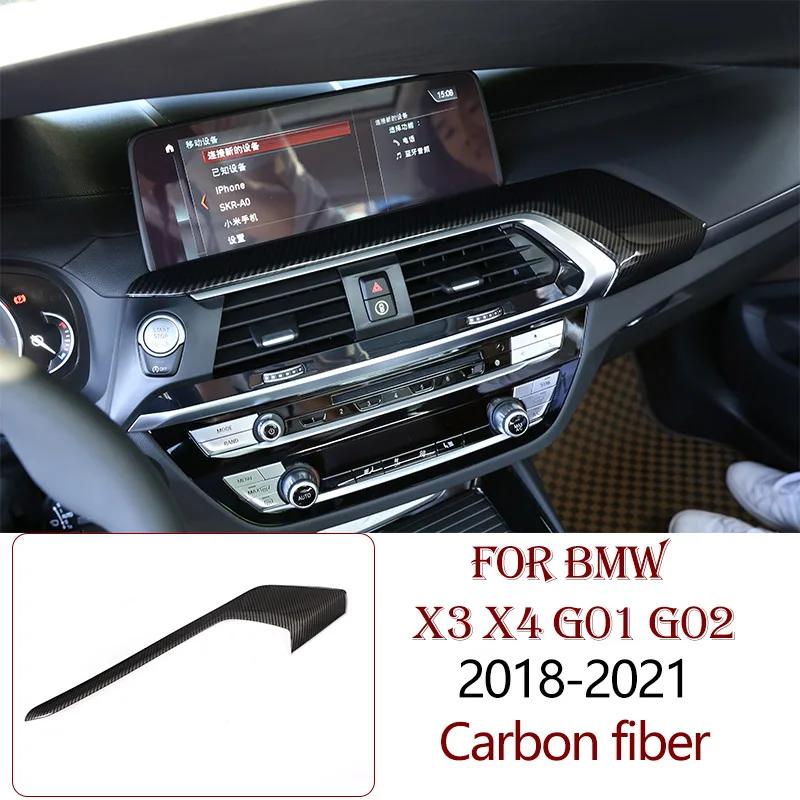 ABS Carbon Fiber For BMW X3 X4 G01 G02 2018-2025 Interior Kit Dashboard Console Gear Shift Panel Decoration Cover Trim Sticker