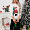 Świąteczny Sweter Dzianinowy Pulower Okrągły Dekolt Casualowy Żakardowy Sweter Świąteczny i Noworoczny Top