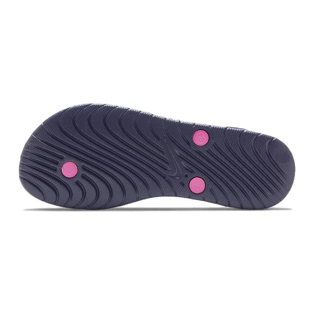 Nike Solay Thong Synthetic Leather Comfortable Casual Durable Slippers Kids Footwear Black Purple 882827-402