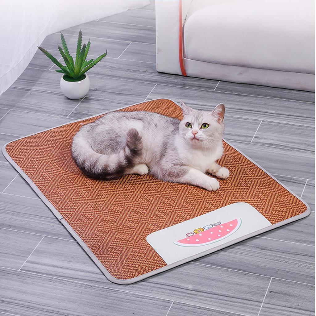 Dog Cooling Pad Pet Cooling Pad Bed Wear-Resistant Ratten Mat Pet Supplies For Bed Sofa Indoor Outdoor Cage Kennel Car Dogs Cats