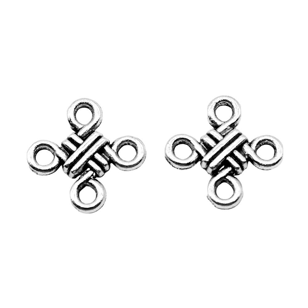 Chinese Knot Charms Antique Alloy Pendants For Traditional Lucky Jewelry