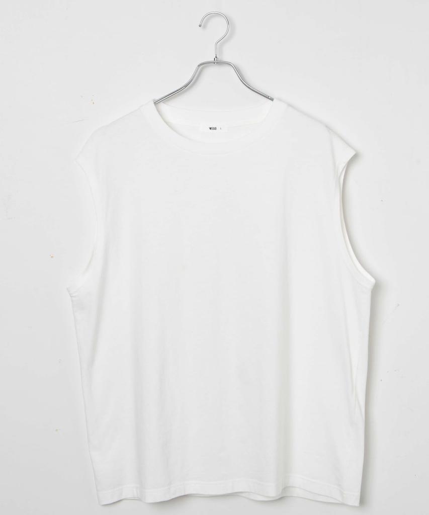 WEGO Sleeveless Cotton Oversized Tank Loose Plus Size White Men's T-Shirt, Unisex, Top, Simple, Fit, Sizes, Gift, Spring/Summer/Autumn, Small,