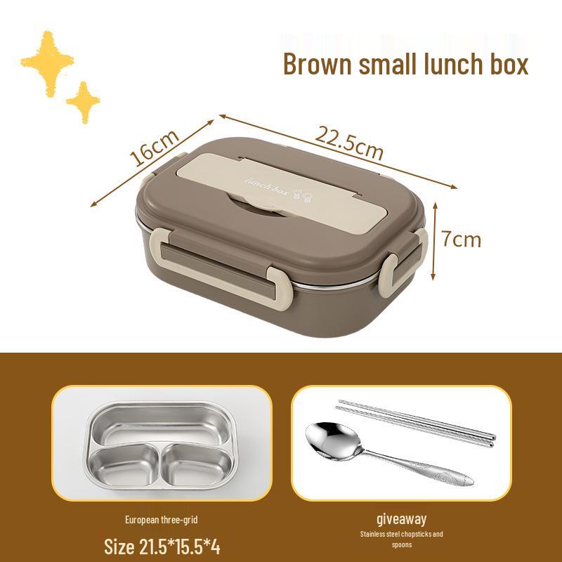 Microwave Safe 304 Stainless Steel Bento Box with Sealed Compartments for Freshness