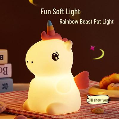 Unicorn Silicone Night Light: Sleep Aid Bedside Lamp & Atmosphere Light for Friends' Birthdays