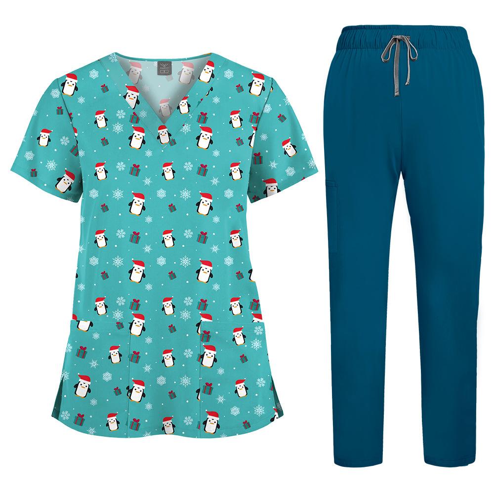 Ιατρικά Ρούχα Νοσοκομείου Κοντομάνικο Ομοιόμορφο Ομορφιάς Φόρμα Τρεξίματος Γιατρού Ρούχο Εργασίας Ιατρικό Χειρουργικό Πολύχρωμο Ομοιόμορφο Unisex