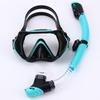 Maschera da Immersione in Silicone per Bambini e Adulti con Snorkel - Lente in Vetro Temperato HD, Montatura Grande