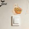 Removable Vinyl Outlet Stickers Cute Ghost Halloween Switch Plate Stickers Self-Adhesive Cover Decorative Covers for Home Decals Pumpkin Bat Floral