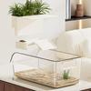 Turtle Tank with Basking Ramp Reptile Habitat Pet Terrariums for Frog Hermit Crabs Amphibians Breeding Feeding Container