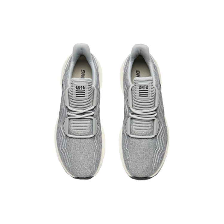 Anta Durable Low-Top Running Shoes Men Sneakers Gray Black 91915531-1