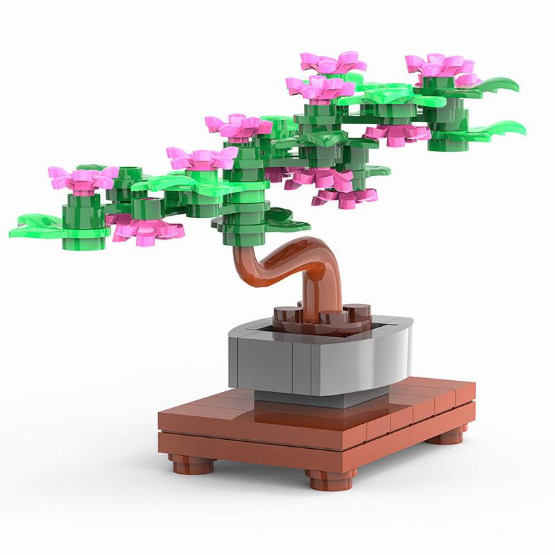 MOC Building Blocks, Small Particles, Assembled Educational Toys, Gift Ornaments, Miniature Bonsai Trees