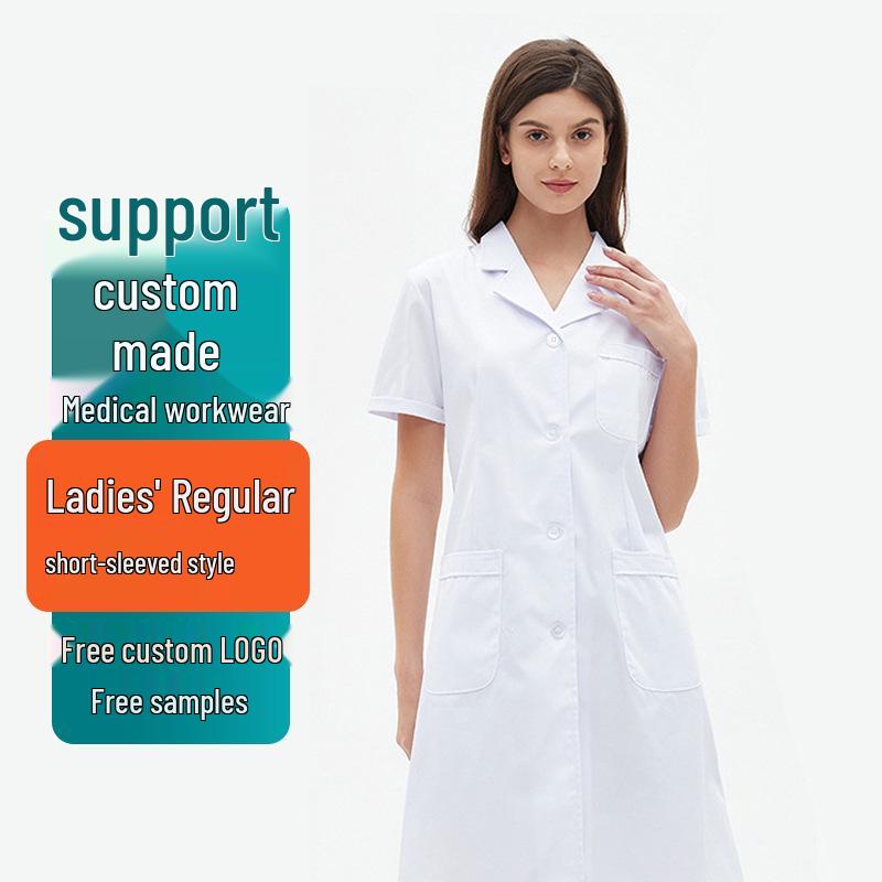 Unisex Custom Logo Long Sleeve Laboratory Coat