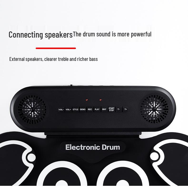Portable Foldable Electronic Drum Set for Kids and Beginners
