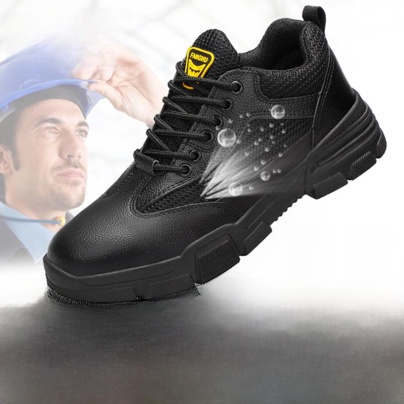 

Мужская дышащая защитная обувь с защитой от ударов и проколов, легкая амортизирующая строительная обувь